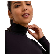 Falke Timeless Body De Algodón Con Cuello Alto Y Cordones - Negro