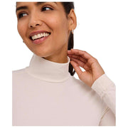 Falke Timeless Body De Algodón Con Cuello Alto Y Cordón - Blanco Perla