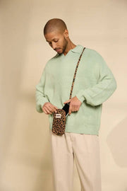 Bolso para teléfono Hindbag Bill - Leopard Cinnamon Brown