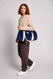 Bolso Hindbag Simon - Terciopelo Azul Marino