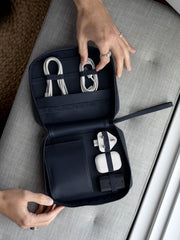 Organizador de cables mediano Stackers - Azul marino