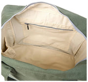 Bolso tote mediano Roka Sloane de lona de algodón - Verde Willow