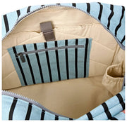 Roka Sloane Bolso de hombro mediano de lona de algodón - Rayas azules