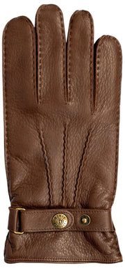Guantes de cuero Dents Whitchurch Deerskin - Marrón nogal