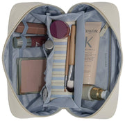 Bolsa de cosméticos expandible Stackers - Avena/Azul