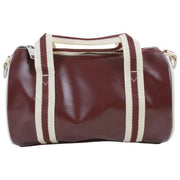 Fred Perry Classic Mini Barrel Bag - Oxblood/Ecru Crema
