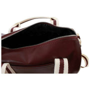 Fred Perry Classic Mini Barrel Bag - Oxblood/Ecru Crema
