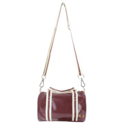 Fred Perry Classic Mini Barrel Bag - Oxblood/Ecru Crema