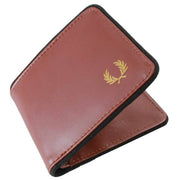 Fred Perry Coated Billfold Wallet - Whiskey Brown