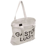 Gaston Luga Bolso Tote de Lona - Crema Nube