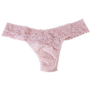 Paquete de 3 tangas de encaje exclusivo de Hanky Panky - Rosa rubor/azul marino/azul celeste