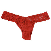 Paquete de 5 tangas de tiro bajo con encaje exclusivo de Hanky Panky - Granito/Bosque/Arcilla Ole/Granada oscura/Vainilla