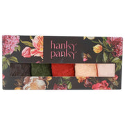 Paquete de 5 tangas de tiro bajo con encaje exclusivo de Hanky Panky - Granito/Bosque/Arcilla Ole/Granada oscura/Vainilla