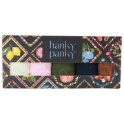Paquete de 5 tangas de tiro bajo con encaje exclusivo de Hanky Panky - Marshmallow/Bliss/Boysenberry/Navy/Macchiato