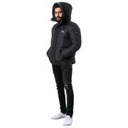 Helvetica Mountain Pioneers Parka con capucha Barnes - Negro