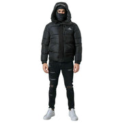 Helvetica Mountain Pioneers Parka con capucha Barnes - Negro