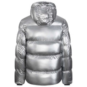 Helvetica Mountain Pioneers Chaqueta de plumas Cosmos con capucha - Plata