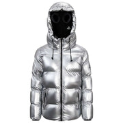 Helvetica Mountain Pioneers Chaqueta de plumas Cosmos con capucha - Plata