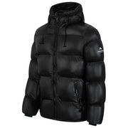 Helvetica Mountain Pioneers Chaqueta de plumas con capucha Edge - Negro