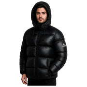 Helvetica Mountain Pioneers Chaqueta de plumas con capucha Edge - Negro