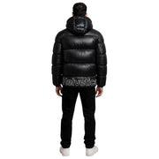 Helvetica Mountain Pioneers Chaqueta de plumas con capucha Edge - Negro