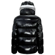 Helvetica Mountain Pioneers Chaqueta de plumas con capucha Freezer - Negro