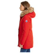 Helvetica Mountain Pioneers Parka con capucha Lilli - Rojo/Natural