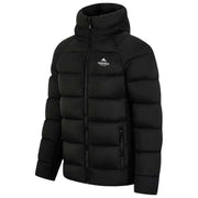Helvetica Mountain Pioneers Chaqueta de plumas con capucha Sniper - Negro