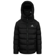 Helvetica Mountain Pioneers Chaqueta de plumas con capucha Sniper - Negro