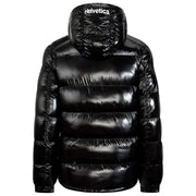 Helvetica Mountain Pioneers Chaqueta con capucha espacial - Negro