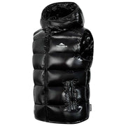 Helvetica Mountain Pioneers Chaqueta con capucha sin mangas Space - Negro