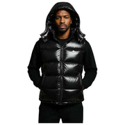 Helvetica Mountain Pioneers Chaqueta con capucha sin mangas Space - Negro