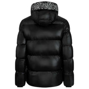 Helvetica Mountain Pioneers Chaqueta de plumas con capucha Summit - Negro