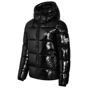 Helvetica Mountain Pioneers Chaqueta de plumas con capucha Viber - Negro