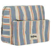 Hindbag Alix Neceser Extra Grande - Naranja/Azul Rayas