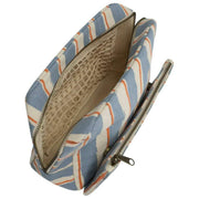 Hindbag Alix Neceser Extra Grande - Naranja/Azul Rayas