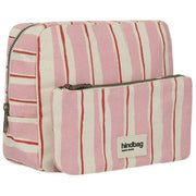 Hindbag Alix Neceser Extra Grande - Rayas Rosa/Rojo