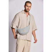 Hindbag Andrea Bolso Media Luna - Rayas Azules