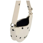 Hindbag Bolso Media Luna Andrea - Lunares Blanco Roto