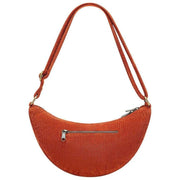 Hindbag Andrea Half Moon Bag - Terciopelo Ladrillo Naranja