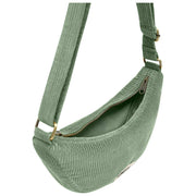 Hindbag Andrea Half Moon Bag - Terciopelo Verde Menta