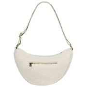Hindbag Andrea Teddy Bolso Media Luna - Blanco Ártico