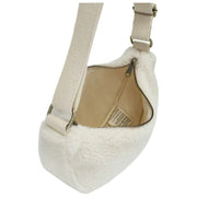 Hindbag Andrea Teddy Bolso Media Luna - Blanco Ártico