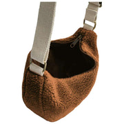 Hindbag Andrea Teddy Bolso Media Luna - Marrón