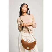 Hindbag Andrea Teddy Bolso Media Luna - Marrón