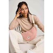 Hindbag Andrea Teddy Half Moon Bag - Rosa Polvo