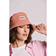 Gorro de pescador Hindbag Bob - Rayas Rojas