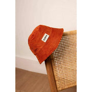 Gorro de pescador Hindbag Bob - Terciopelo Ladrillo Naranja