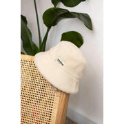 Gorro de pescador Hindbag Bob Teddy - Blanco ártico