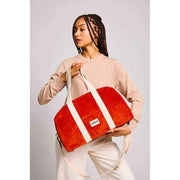Bolso Bowling Hindbag Charlie - Terciopelo Ladrillo Naranja